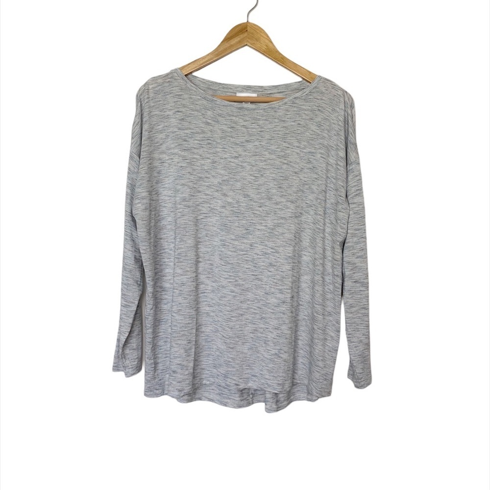 J. Jill‎ Jersey Knit Top Size Small Petite Heather Blue